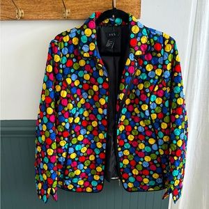 Multi color polkadot jacket